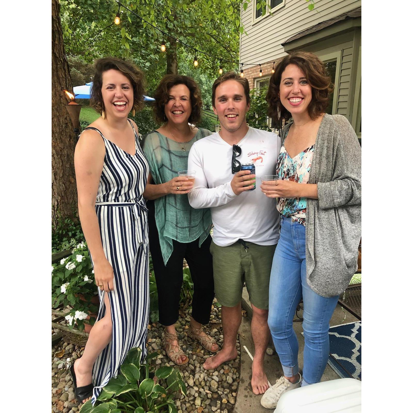 All of our adventures are made better with our families. Summer garden party with the Casada family, Bride's mother. (If the similarity wasn't obvious)
