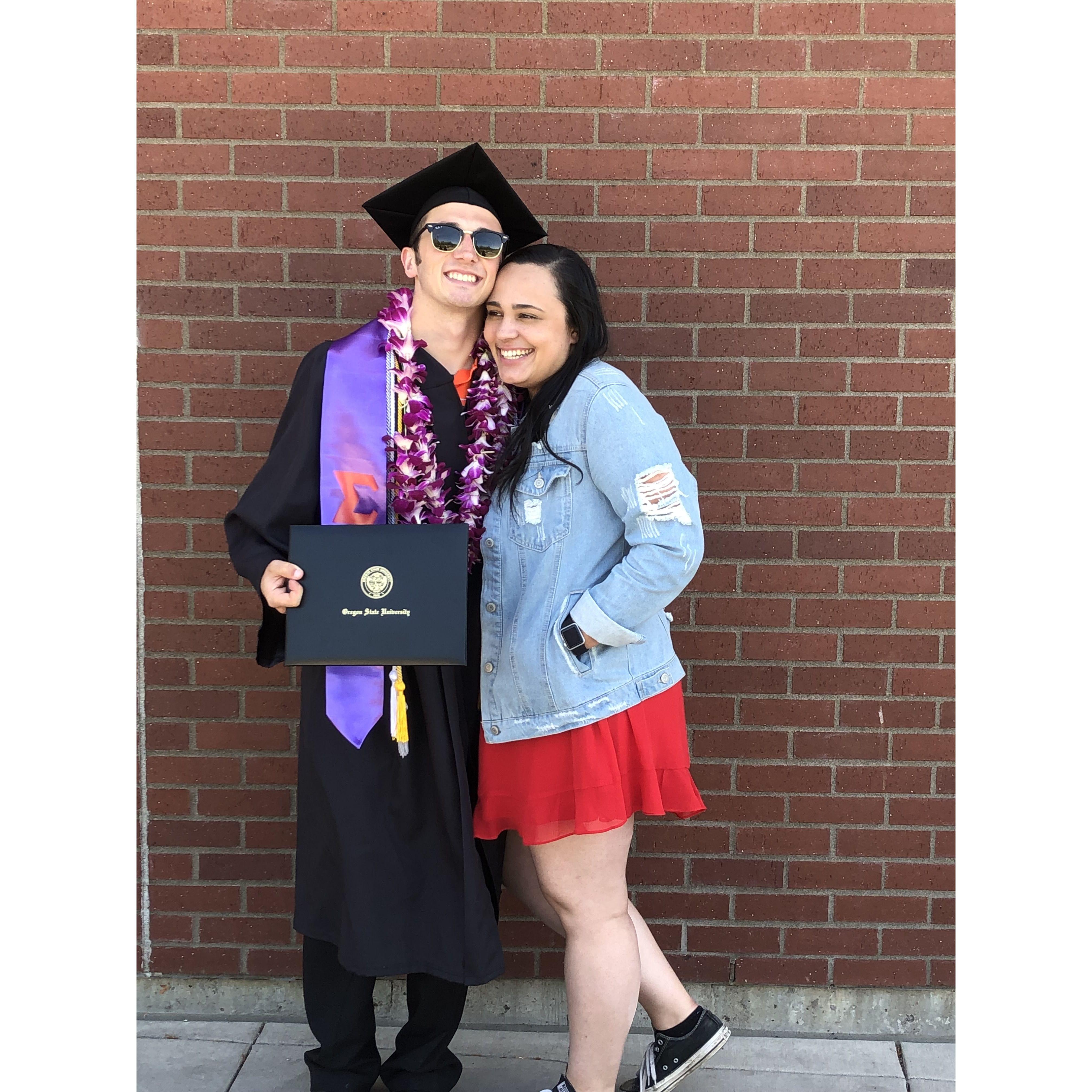 Watching Austin graduate from college and start his dream!