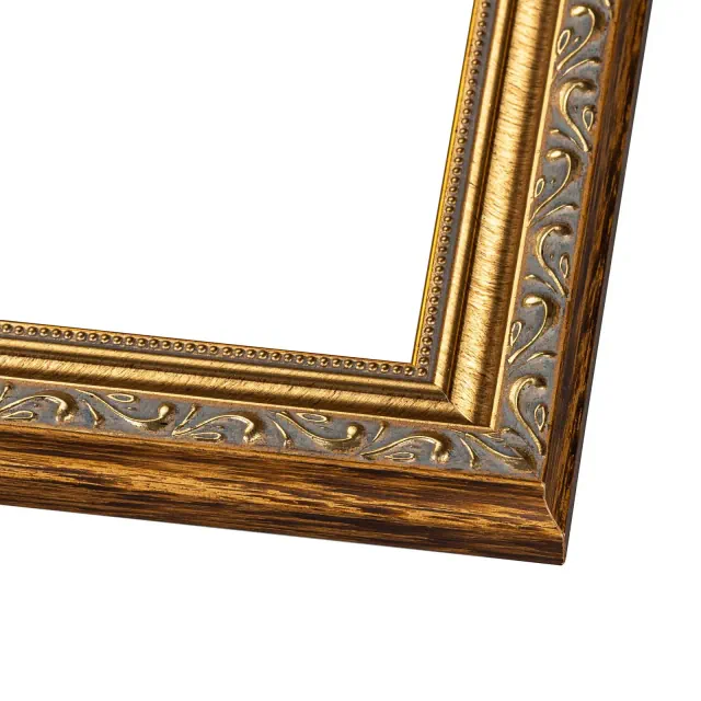 PosterPalooza | 8x10 Antique Bronze Wood Picture Frame - UV Acrylic, Foam Board Backing, Hanging Hardware