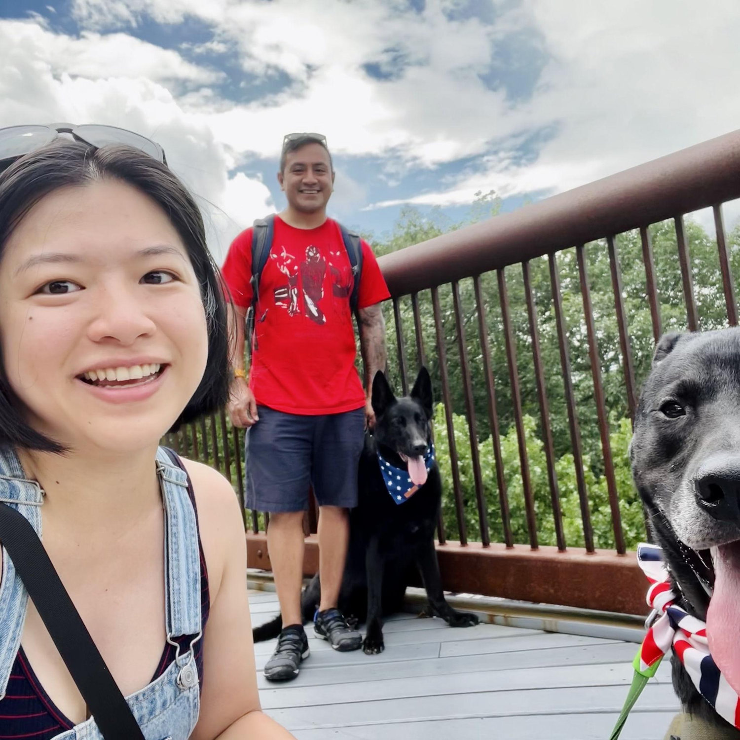 Fourth of July was too chaotic in the city for pups, so we went for a hiking trip.