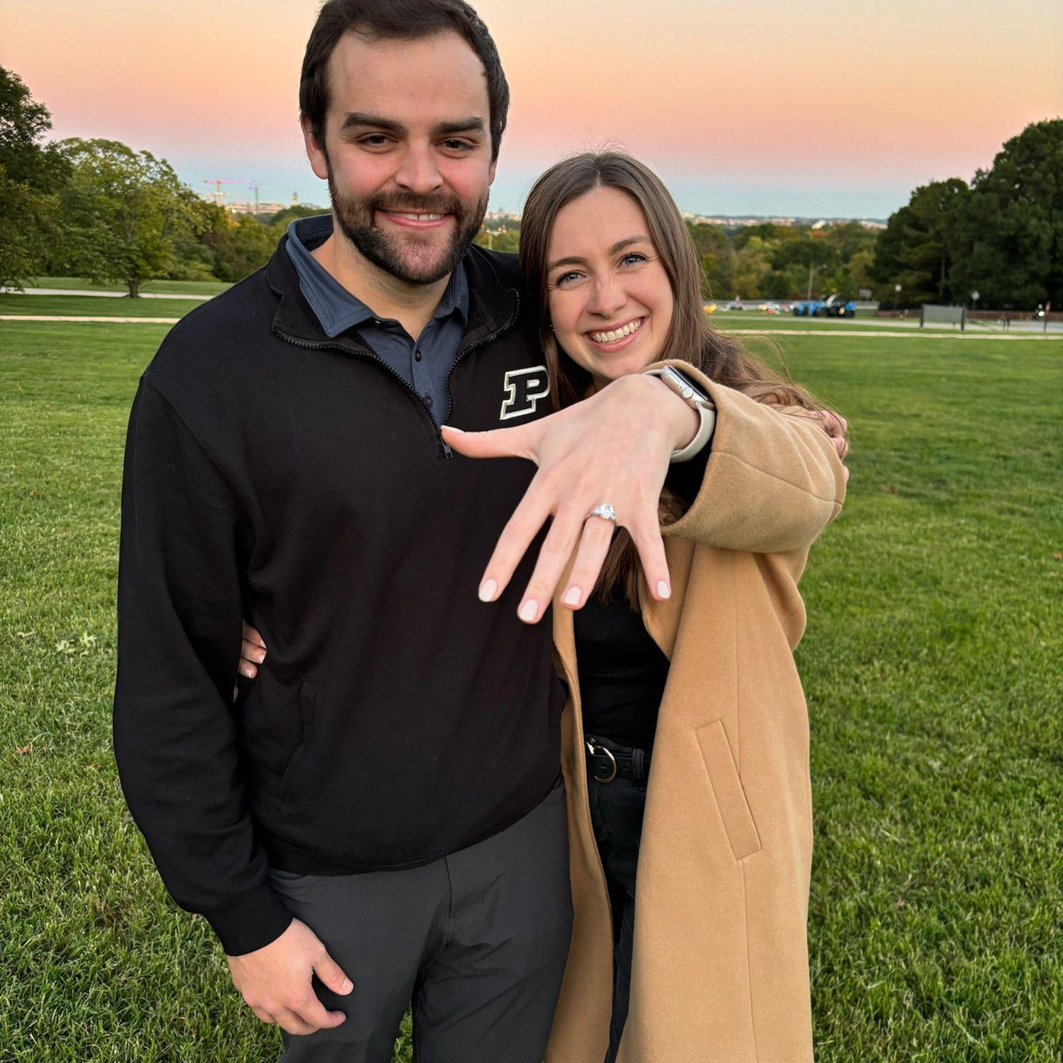 Our first photo as fiancés!