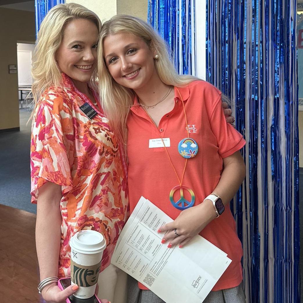August 2025: First Day of School at Hutchison...Senior Year for Sims and Year 6 at Hutchison for Ms. Daniel.
*It's custom to wear the selected senior color on the first day.