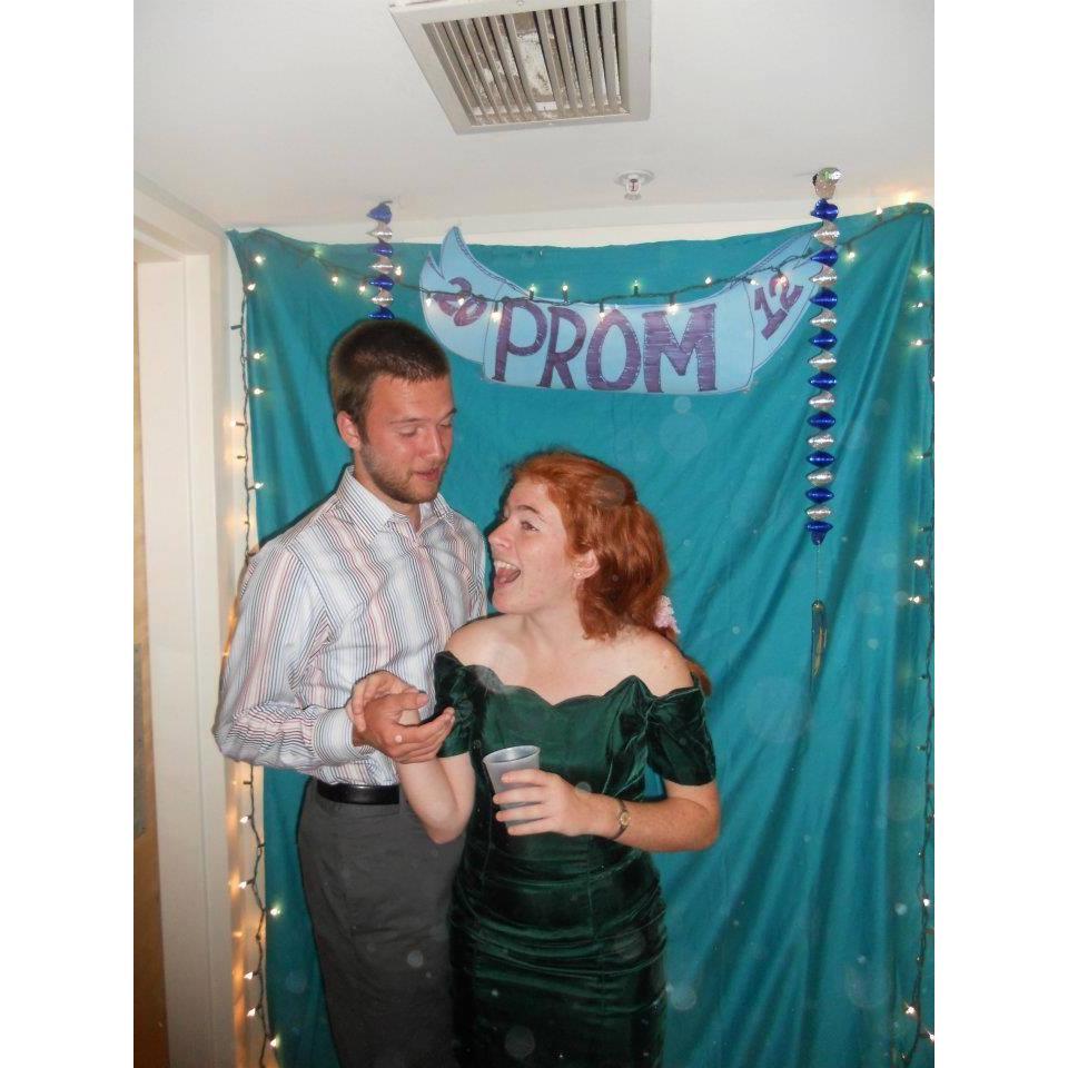 Hannah and Nate at "Prom" in 2012 at St. Mary's College.