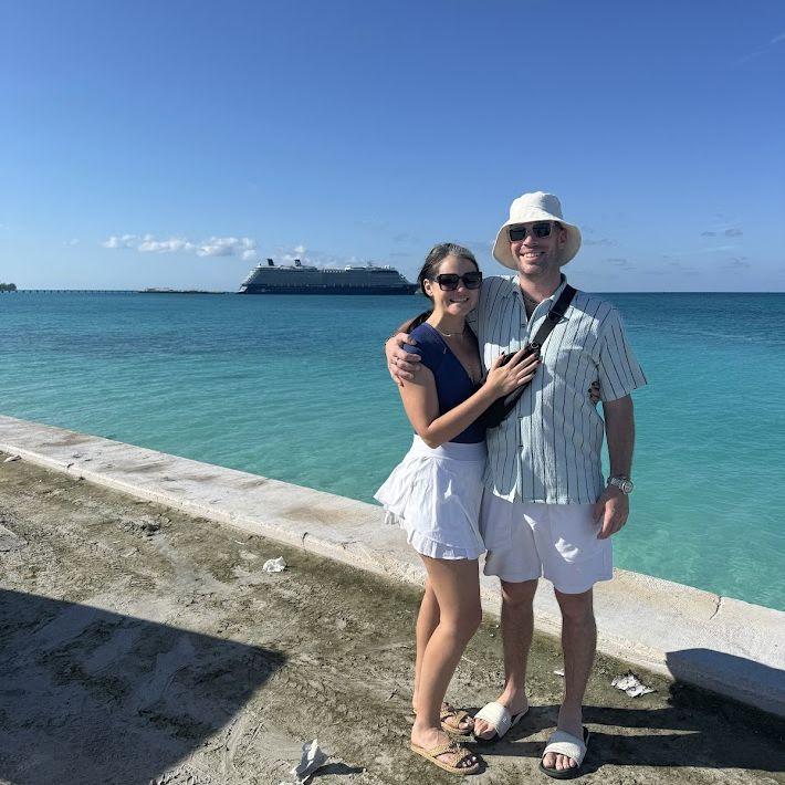James' first cruise! He ate and drank everything on the ship, but enjoying warm December weather was even better.