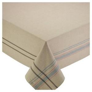 Design Imports 104"60" Natural French Stripe Tablecloth Beige