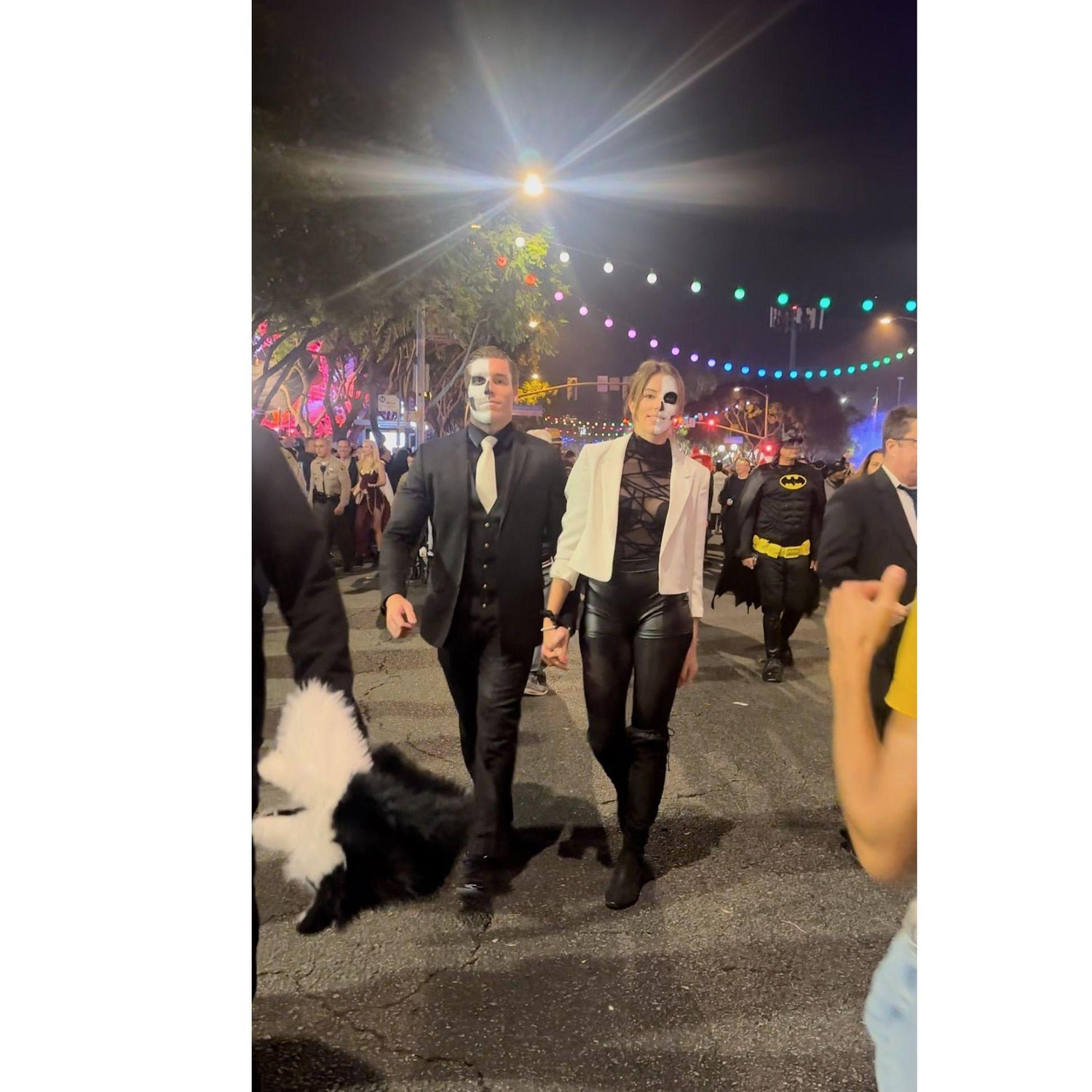 Halloween in West Hollywood. We were so stressed putting on this make-up that just went everywhere but it turned out better than we thought