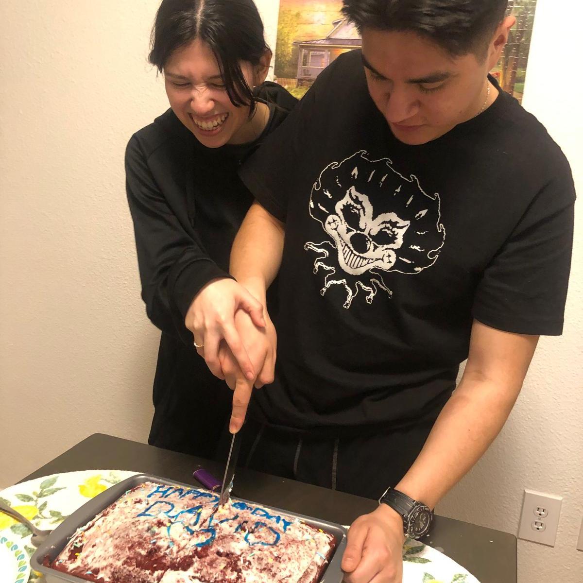 March 19th of 2024. 
Celebrating David’s birthday late due to his deployment.