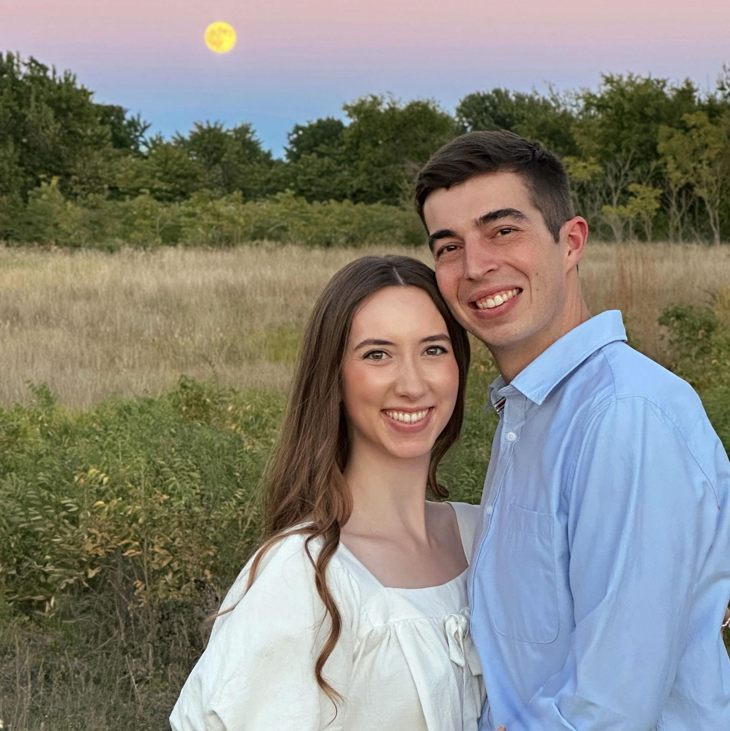 A favorite photo Ian's mom took of us at our engagement shoot in Oct. 2025