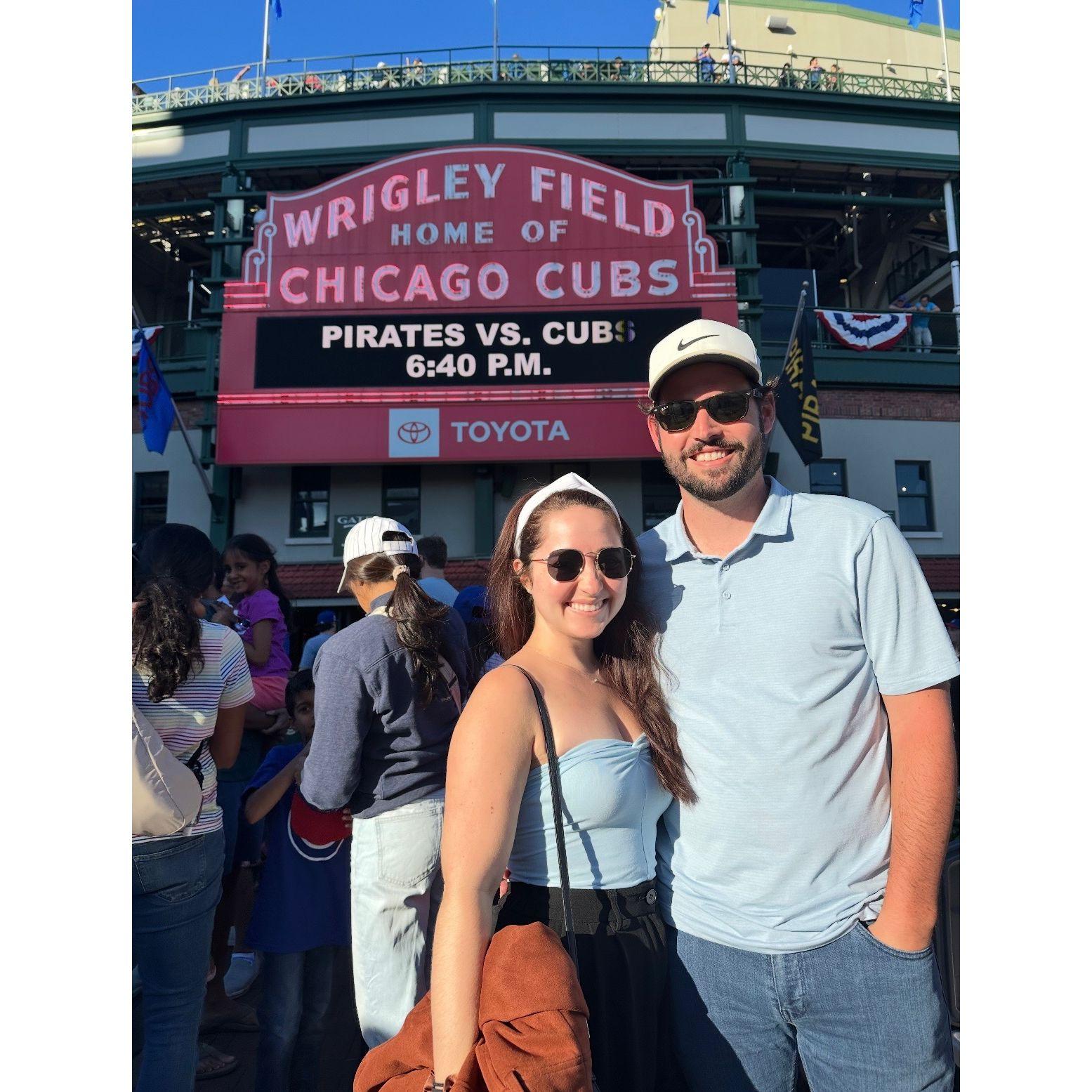 September 2, 2024 - We flew to Chicago and watched my best friend and maid of honor, Samantha, marry her wonderful husband Alec! And a couple days later we went to a Cubs game!