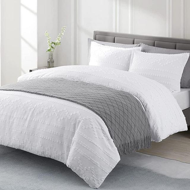 BOURINA Throw Blanket Textured Solid Soft Sofa Throw Couch Cover Knitted Decorative Blanket, 50"x90" Light Grey