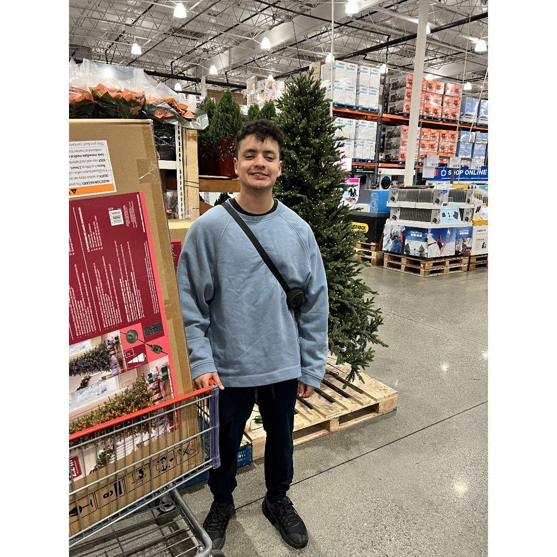 Buying our first Christmas tree together! December 2024