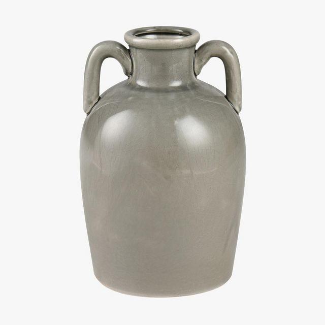 Barbra Handmade Ceramic Vase, Gray, 12"H