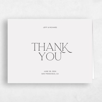 Smoke, Grey Wedding Thank You - Hazeldale Landscape