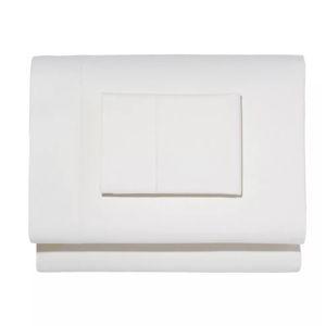 280-Thread-Count Pima Cotton Percale Sheet Set - White Color King Size