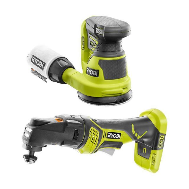 18-Volt ONE+ Cordless Combo Kit with JobPlus Base with Multi-Tool Attachment, 5 in. Orbit Sander, and Bag (Tools Only)