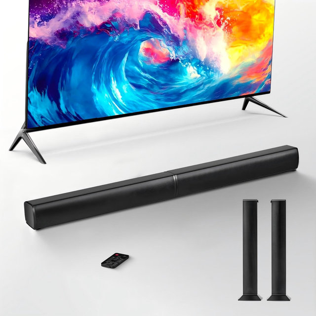 32 Inch Sound Bar for Smart TV 2.0 Channel Detachable Soundbar with Bluetooth HDMI 80W