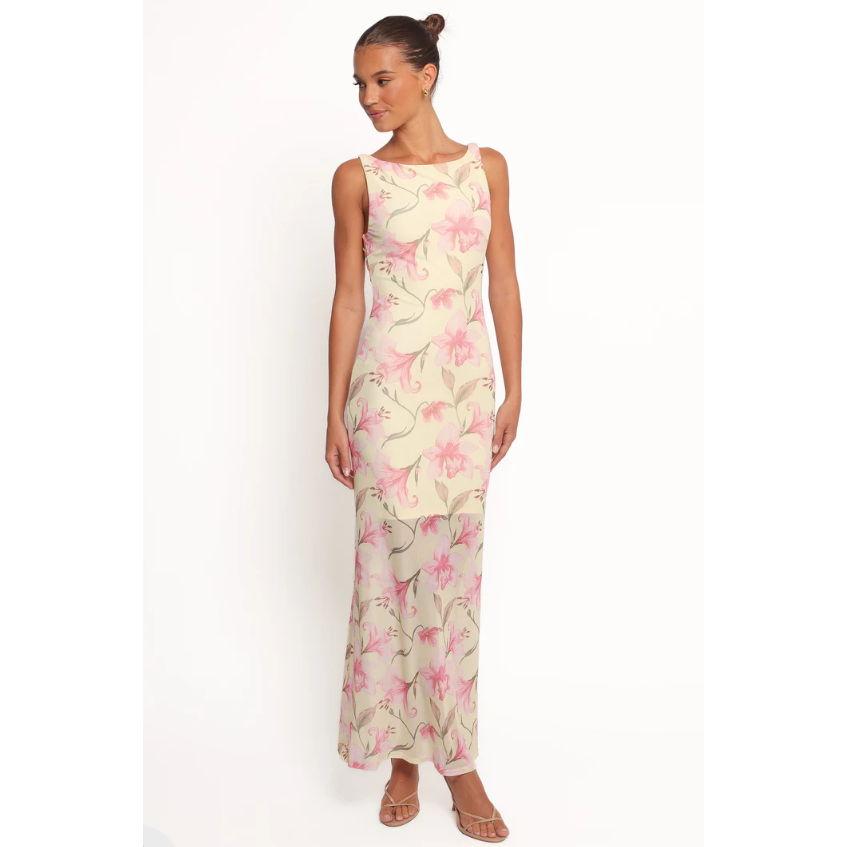 Brissa Maxi Dress - Yellow Floral