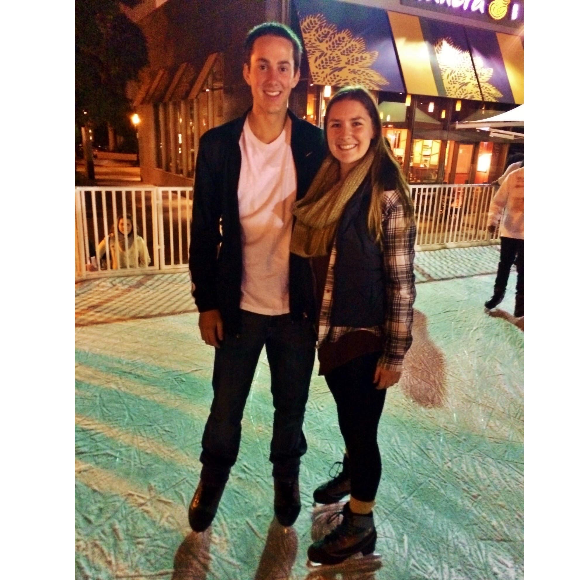 Our first date ice skating in San Diego, CA in 2013