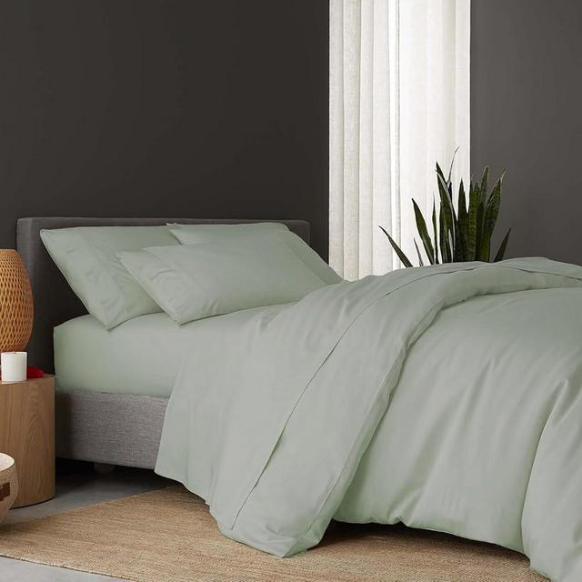 DOZ Duvet Cover Set, 100% Viscose derived from Bamboo, Organically Grown, Buttery Soft, Cooling Duvet Covers, High GSM, 1 Duvet Cover and 2 Pillowcases, 106"x90" (Sage, King/Cal King)