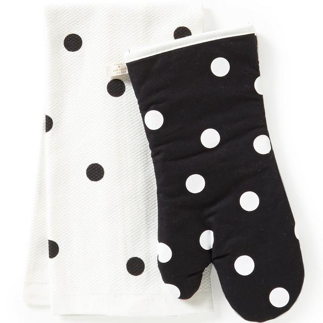 kate spade new yorkPolka Dot 2-Piece Kitchen Towel and Oven Mitt Set