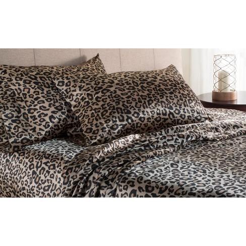 Luxury Satin 100% Polyester Woven Printed Sheet Size King Set