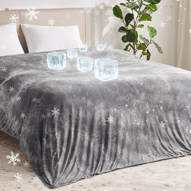 Guohaoi Cooling Blanket Queen Size (90"x90") Summer Blanket Tie Dye for Hot Sleepers Lightweight Breathable Bed Blanket, Arc-Chill Q-Max >0.5 Cool Fiber