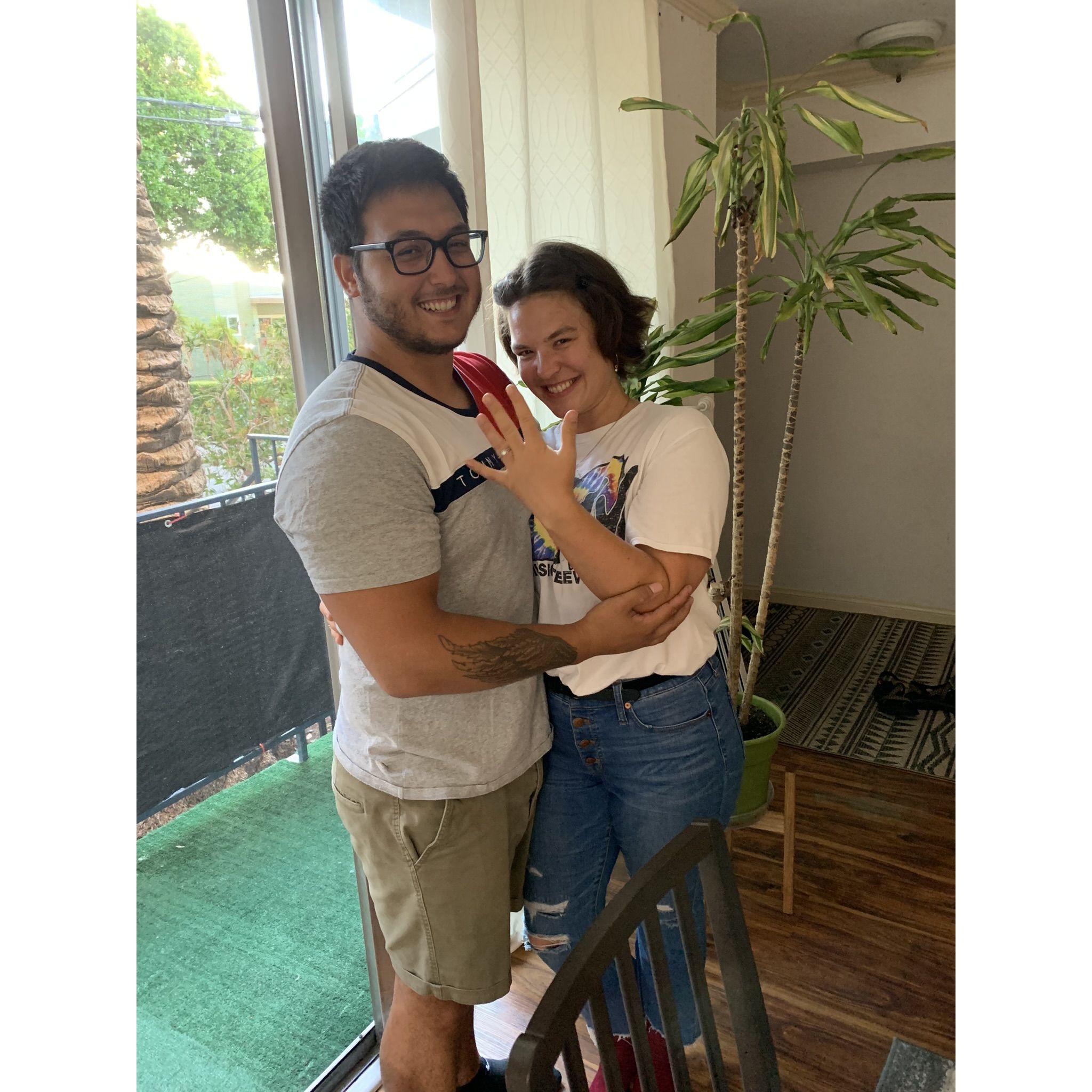 Engaged with a beautiful ring! 6/28/2022.