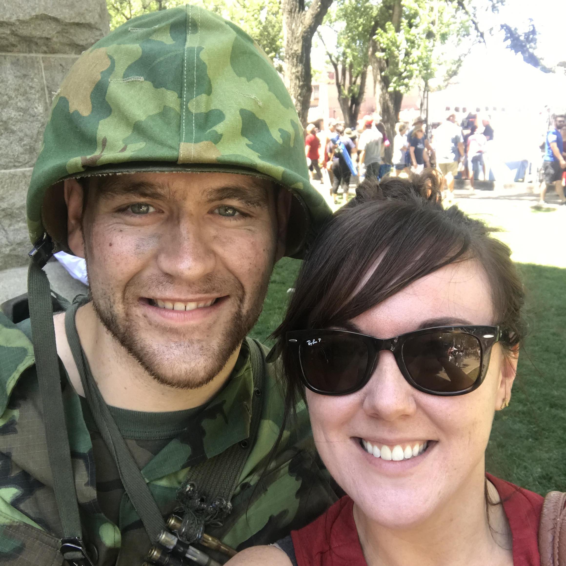 Davids Reinactment of the an Army Soldier for the Celebrate America presentation on 4rth of July!