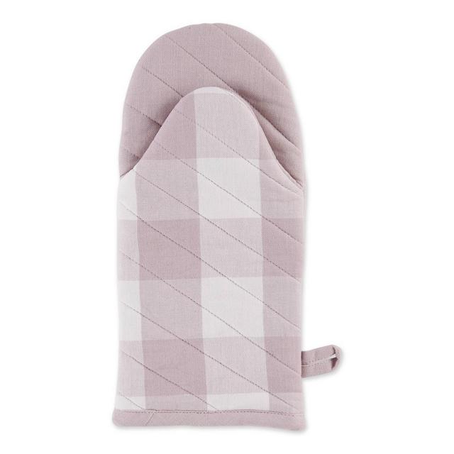 2pk Cotton Buffalo Check Oven Mitt Set Purple - Design Imports