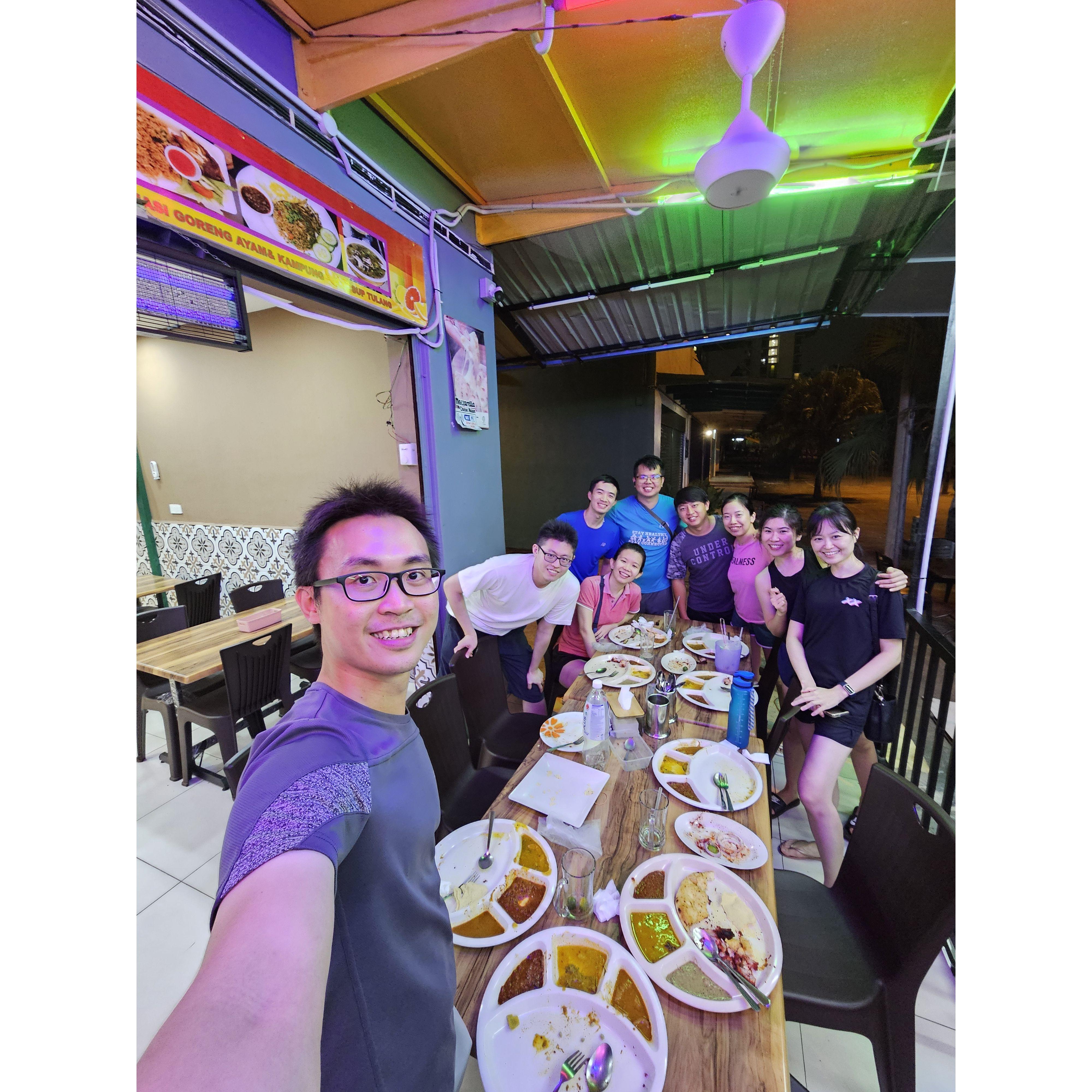 Badminton/Ping Pong and Mamak with Yi Hao when he was back!