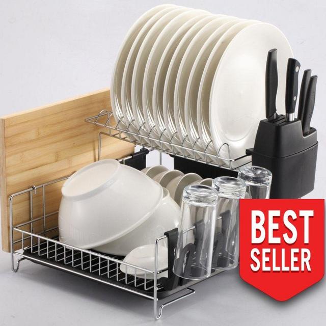 PremiumRacks Professional Dish Rack - 316 Stainless Steel - Fully Customizable - Modern Design