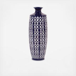 Navy Textured Vase