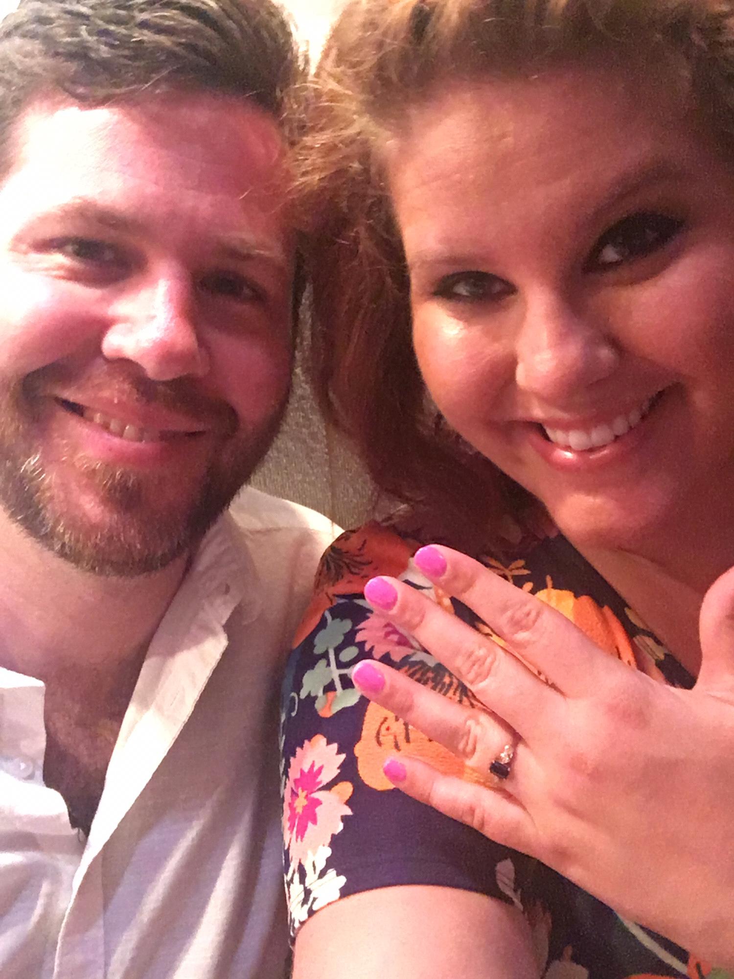 So crispy burnt in love in Jamaica the night of our engagement.