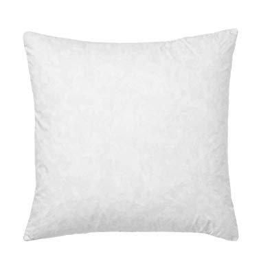 Basic Home 28x28 Euro Throw Pillow Inserts-Down Feather Pillow Inserts-Cotton Fabric-White.