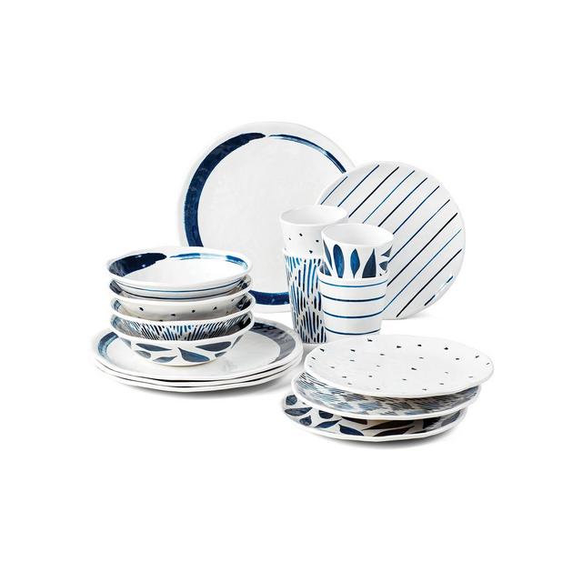 Lenox Blue Bay Melamine 16-Piece Dinnerware Set
