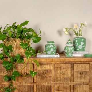 Lilia Decorative Ceramic Ginger Jar with Domed Lid