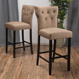 Great Deal Furniture (Set of 2) Carlson Mocha Brown Fabric Counter Stool