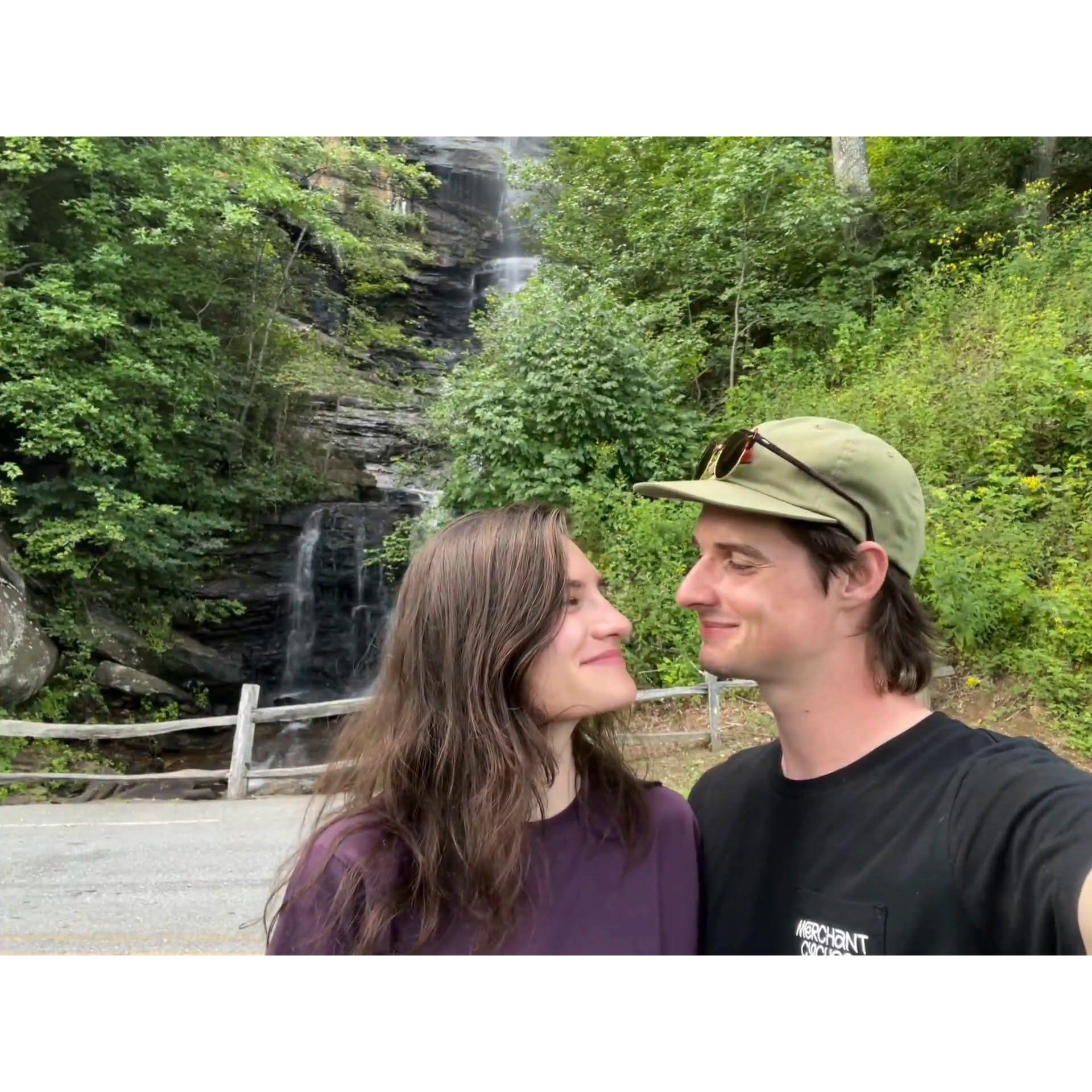 Late Summer 2023. One of the many instances Sydney insisted on playing tour guide to show Will why she'd fallen in love with WNC.