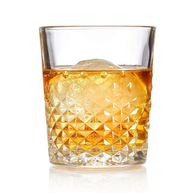 Libbey Carats Double Old Fashioned Glasses, 12-ounce, Set of 4
