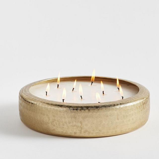 Mindfulness Scented Candle, Oliban/White Amber, XL, 98.7 oz - Brass