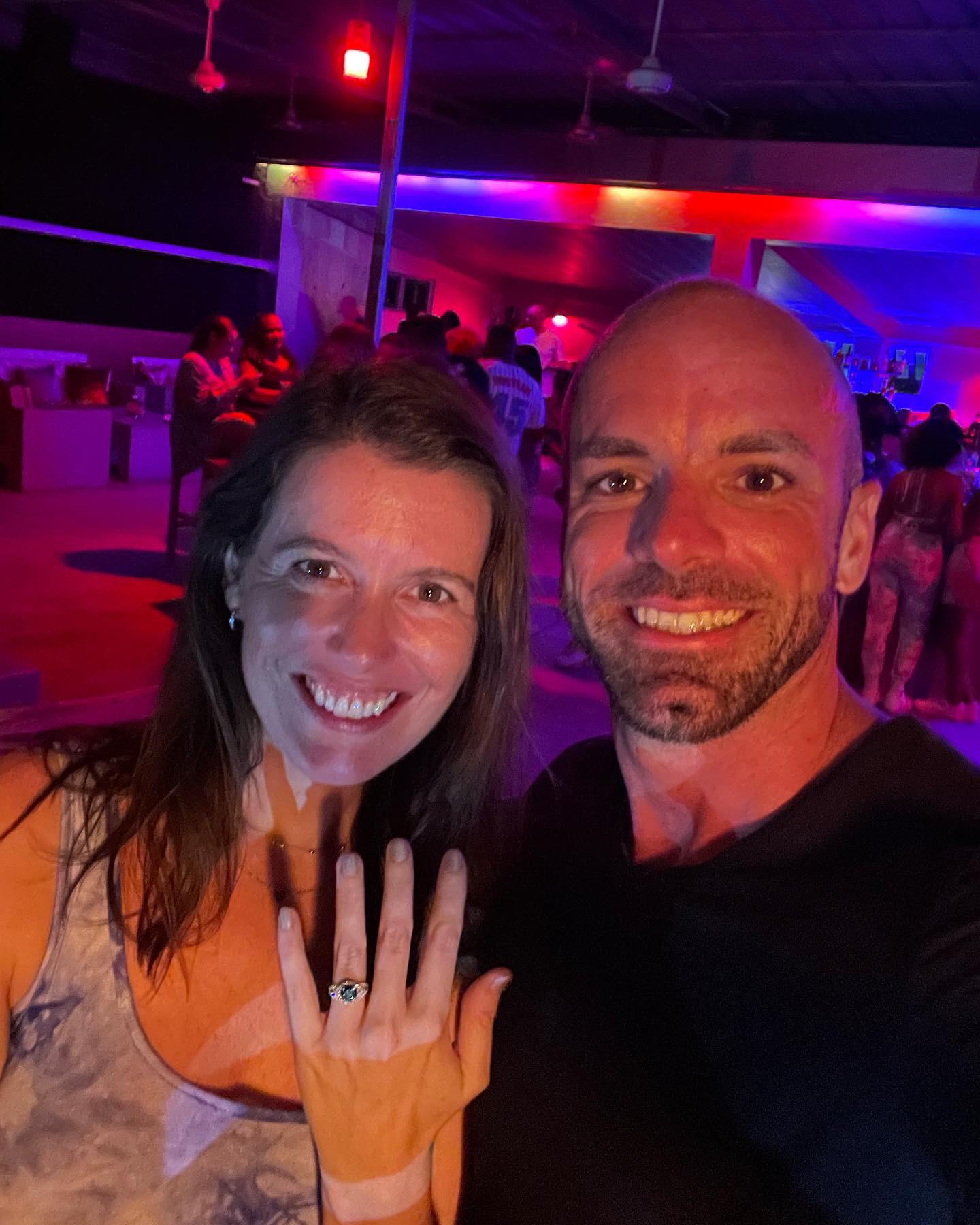 The first night in Cabarete right after we got engaged!!