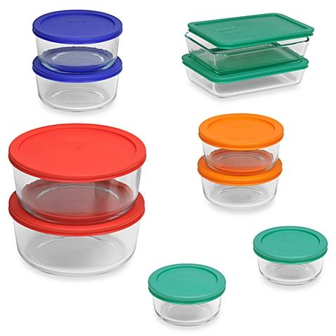 Pyrex® Storage Plus 20-Piece Container Set with Color Lids