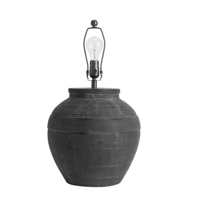 Faris Ceramic 21" Table Lamp Base, Matte Black