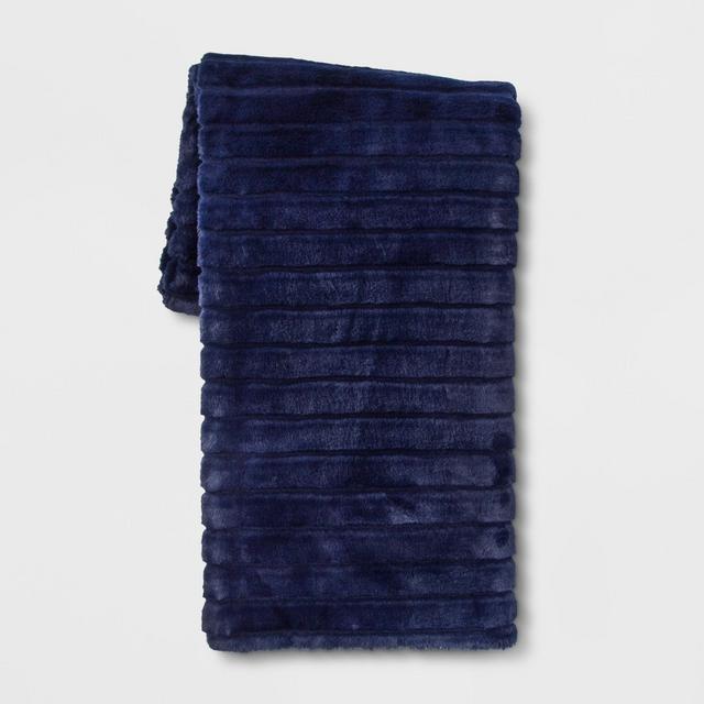 Texture Faux Fur Throw Blue - Project 62™