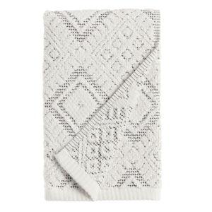 Zena Ivory And Black Diamond Honeycomb Hand Towel - World Market