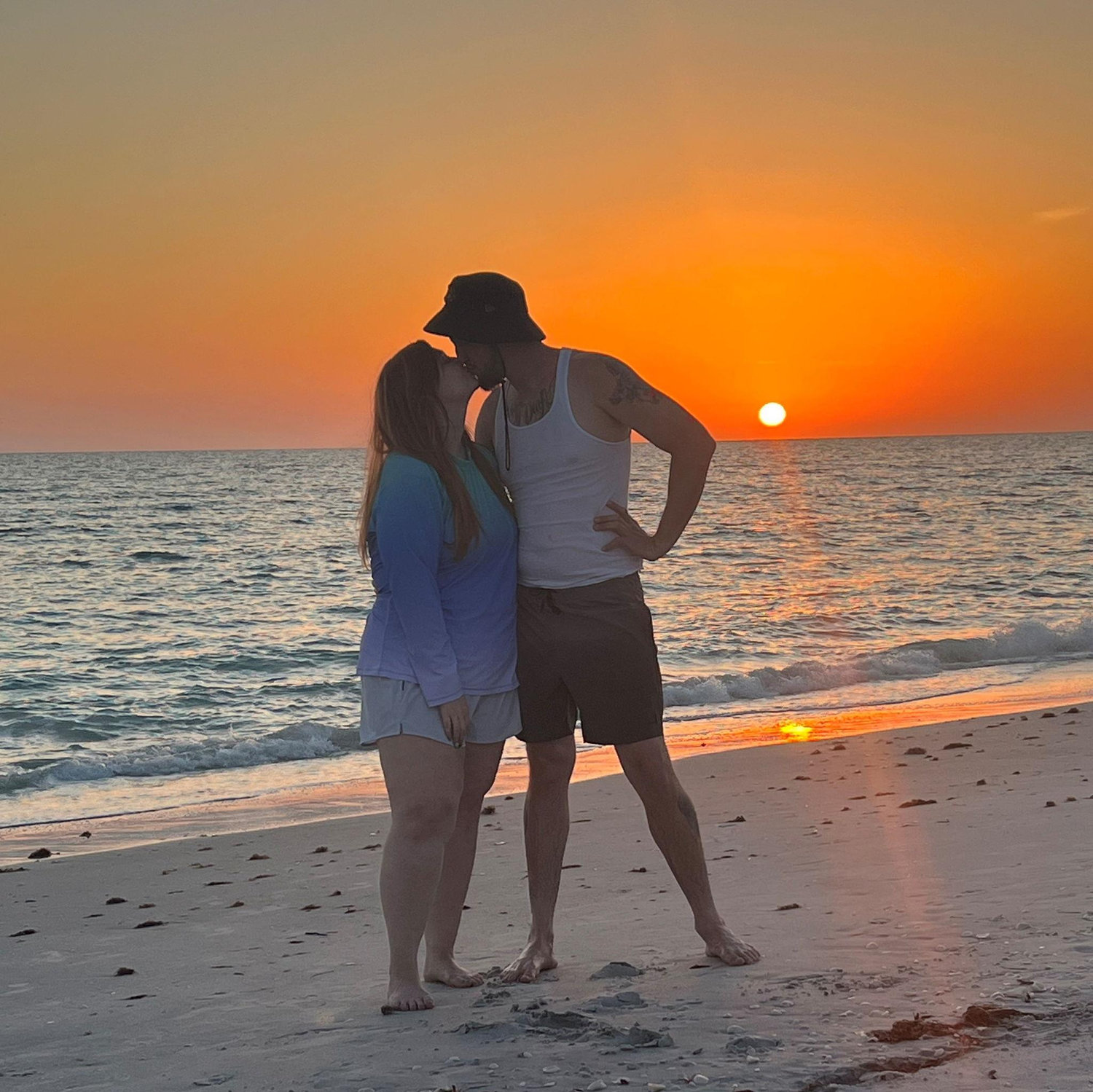 Sunset kisses on the beach! Vacation 2025