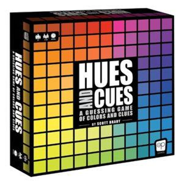 HUES and CUES - Vibrant Color Guessing Board Game for 3-10 Players Ages 8+, Connect Clues and Guess from 480 Color Squares