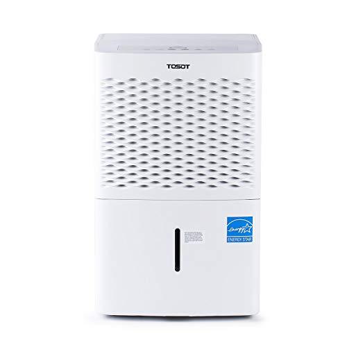 TOSOT 1,500 Sq. Ft. 30 Pint Dehumidifier - Energy Star, Quiet, Portable with Wheels, and Continuous Gravity Drain - Efficiently Removes Moisture for Home, Basement, Bedroom or Bathroom