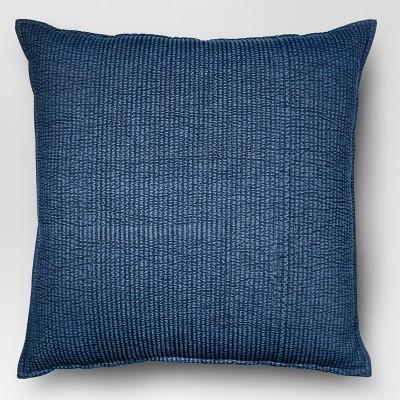 Chambray Denim Oversize Square Throw Pillow Blue - Threshold™