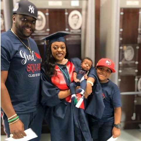 The day Keisha graduated with her Masters Degree